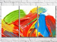 Картина Magic Color Oil brush strokes on White background (3499113)