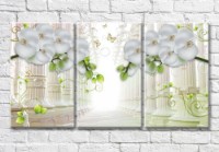 Картина Magic Color Orchid branches against Beige columns (3517891)