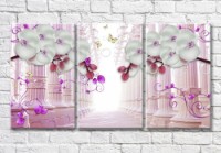 Картина Magic Color Orchid branches against Pink columns (3517890)