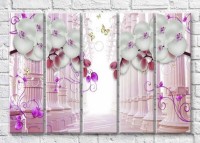 Картина Magic Color Orchid branches against the background of columns (3551876)