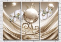 Картина Magic Color Orchid branches on a Beige background (3517856)