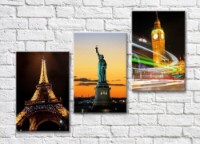 Pictură Magic Color Paris New York London (500020)