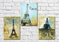 Картина Magic Color Paris, Eiffel Tower, and sculpture (500034)