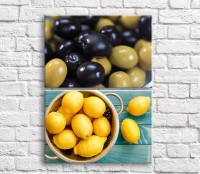 Pictură ArtPoster Lemons Black and Green olives (3478792)