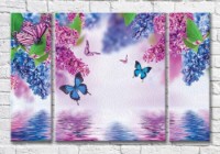 Картина Magic Color Pink and Blue lilac and butterflies (3565168)