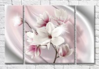 Картина Magic Color Pink magnolia branch on Pink silk (3565148)