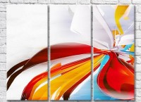 Картина Magic Color Red/Yellow lines abstract (3499088)