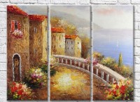 Pictură Magic Color Sea view from the terrace of stone houses (3485198)