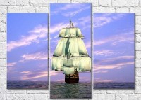 Pictură Magic Color Ship with white sails (3469250)