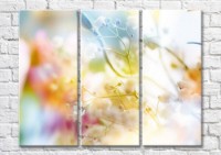 Pictură Magic Color Sprigs of plants on a colorful background (500238)