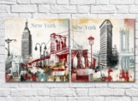 Pictură ArtPoster Modern art in New York City building architecture (2495220)