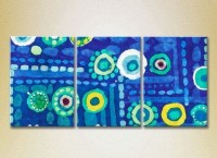 Картина Magic Color Triptych Abstraction Blue/Yellow (2229502)