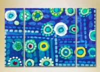 Картина Magic Color Triptych Abstraction Blue/Yellow (2229507)