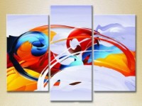Картина Magic Color Triptych Abstraction firefox (2229522)