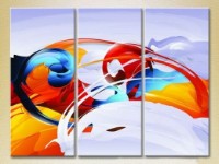 Картина Magic Color Triptych Abstraction firefox (2229526)