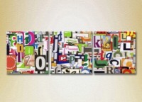 Картина Magic Color Triptych Abstraction from letters (2229477)