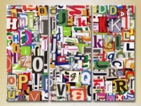 Картина Magic Color Triptych Abstraction from letters (2229485)