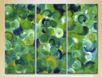 Картина Magic Color Triptych Abstraction Green/Blue (2229470)