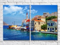 Картина ArtPoster Moored boats off Meisti Island (3453790)