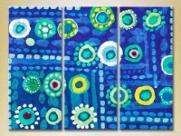 Картина Magic Color Triptych Abstraction Blue/Yellow (2229541)