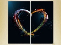 Pictură ArtPoster Multicolored heart (2229427)