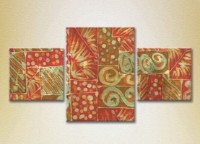 Картина Magic Color Triptych Abstraction Red/Green (2229491)