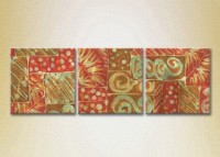 Картина Magic Color Triptych Abstraction Red/Green (2229495)
