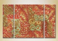 Картина Magic Color Triptych Abstraction Red/Green (2229539)