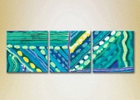 Картина Magic Color Triptych Abstraction Turquoise/Yellow (2229452)