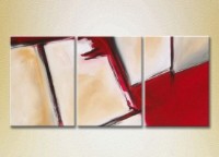 Картина Magic Color Triptych Abstraction White/Red (2229453)