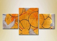 Картина Magic Color Triptych Abstraction Yellow/Violet (2229465)