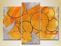 Картина Magic Color Triptych Abstraction Yellow/Violet (2229468)
