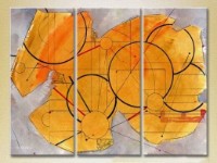 Картина Magic Color Triptych Abstraction Yellow/Violet (2229469)