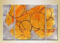 Картина Magic Color Triptych Abstraction Yellow/Violet (2229476)