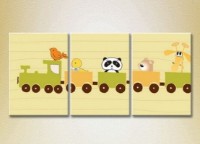 Картина Magic Color Triptych Animals on the train (2229755)