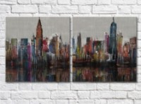 Картина ArtPoster New York Night aluminum construction (2495214)