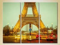 Картина Magic Color Triptych At the Foot of the Eiffel Tower (2658518)