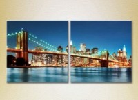Картина ArtPoster Night Brooklyn bridge 04 (2502467)