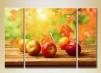 Pictură Magic Color Triptych Autumn and Apples (2698692)