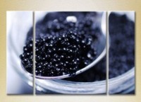 Pictură Magic Color Triptych Black caviar in a jar (2698733)