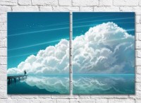 Картина ArtPoster Picture of a pier in the fog (3453850)