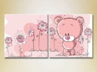 Pictură ArtPoster Pink bear (2225826)