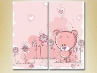 Pictură ArtPoster Pink bear 02 (2225828)