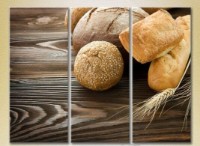 Картина Magic Color Triptych Bread and Buns (2698725)