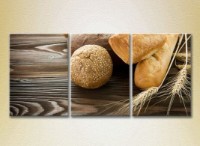 Pictură Magic Color Triptych Bread and Buns (2698732)