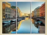 Картина Magic Color Triptych Canal of St Petersburg (2658454)