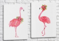 Картина ArtPoster Pink painted flamingos (3451158)