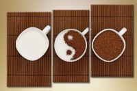 Pictură Magic Color Triptych Coffee Yinyang 2 (1547240)