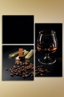 Pictură Magic Color Triptych Cognac and Chocolate (1547230)
