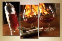 Pictură Magic Color Triptych Cognac and Cigar 2 (1547229)